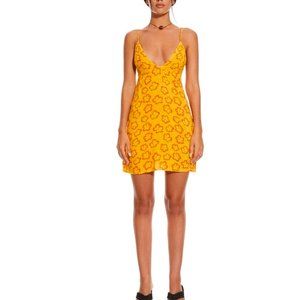 NWT Motel Rocks Floral Orange Mini Dress Large